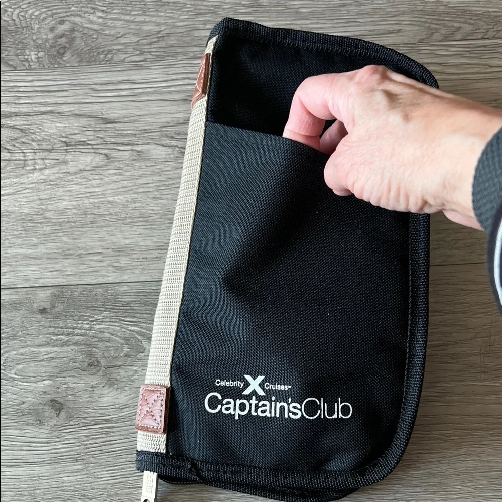 Black Passport Travel Pouch Zippered unisex
